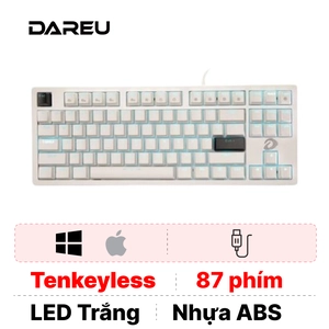 Bàn Phím Cơ Có Dây Dareu Ek87 V2 Multi Led Trắng