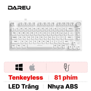 Bàn Phím Cơ Dareu Ek75 Full White
