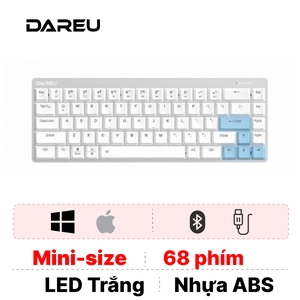 Bàn Phím Cơ Không Dây Dareu Ek868 Trắng