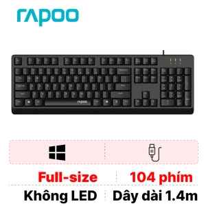 Bàn phím có dây Rapoo NK1900-Đen