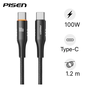 Cáp sạc nhanh tự ngắt Pisen Pro FOX INTELLIGENT C C 100W 1.2M