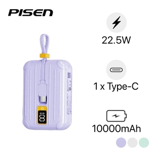 Pin sạc dự phòng Pisen Quick Power Link Tiny 10.000 mAh 22.5W (Lightning & Type-C)