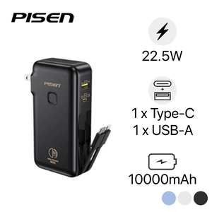 Pin sạc dự phòng Pisen Quick High Power Box 10.000 mAh 22.5W D312