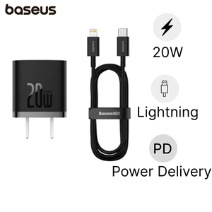Combo sạc nhanh Baseus GaN5 1 cổng 20W kèm cáp USB-C to lightning dài 1m