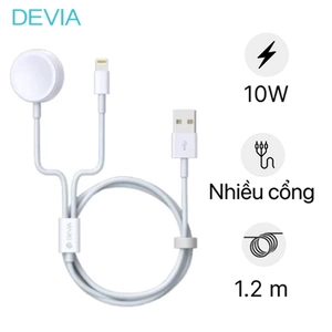Cáp sạc Devia Smart Series 2 in 1 Lightning + Apple Watch