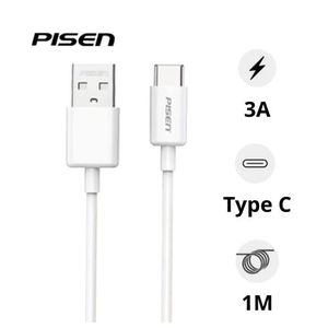 Cáp sạc Pisen - Mr White USB-A to C 1m 3A