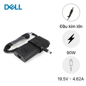 Sạc Laptop Dell 19.5V 4.62A 90W - Đầu kim lớn NQ hình Oval
