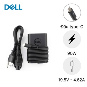 Sạc Laptop Dell 19.5V 4.62A 90W - Đầu Type C NQ hình Oval