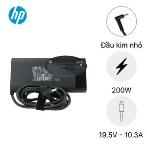 Sạc Laptop HP 19.5V 10.3A 200W - Đầu kim nhỏ