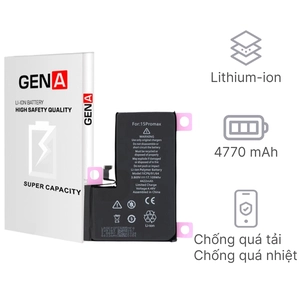 Linh kiện pin iPhone 15 Pro Max dung lượng siêu cao chính hãng GENA