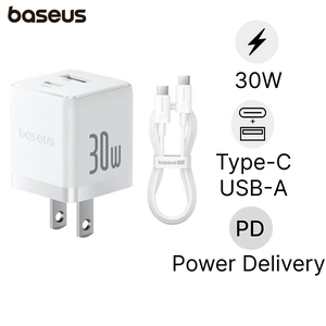 Sạc nhanh Baseus Palm 1C1A 30W US ( kèm cáp mini C to C 60W dài 1m )