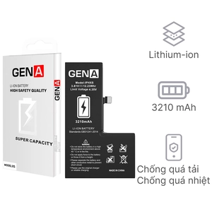 Linh kiện pin iPhone XS dung lượng siêu cao chính hãng GENA