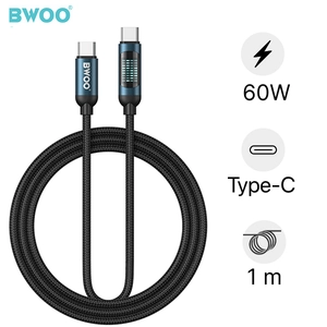 Cáp sạc nhanh BWOO Type-C to Type-C 60W X304 dài 1M