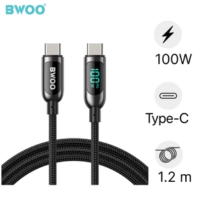 Cáp sạc nhanh BWOO Type-C to Type-C PD 100W X275 dài 1.2M