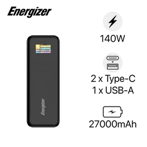 Pin sạc dự phòng Energizer 27000mAh /3.6V Li-iOn PD 140W XP27000