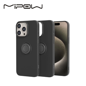 Ốp lưng iPhone 15 Pro Max Mipow Ring Stand TPU leather