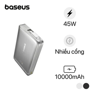 Pin sạc dự phòng không dây Baseus Nomos Qi2 10000mAh 45W Tích Hợp Cáp Type-C Và Chân Đế