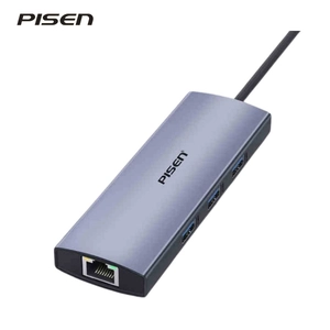 Hub Chuyển Đổi Pisen Type-C 8 trong 1 ( HDMI + RJ45 + SD/TF + USB 3.0x3 + Type-C )