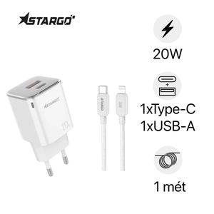 Sạc StarGO Onelink 1C1A 20W kèm cáp C-L CL201