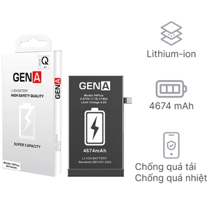 Linh kiện pin iPhone 16 Plus dung lượng chuẩn chính hãng GENA