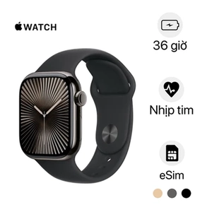 Apple Watch Series 10 46mm (4G) Viền titan dây cao su - Đã kích hoạt