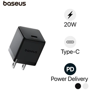 Sạc nhanh Baseus Palm 1C 20W US ( kèm cáp USB-C to Lightning dài 1m )
