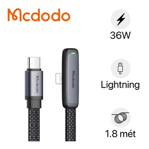 Cáp MCDODO Type-C sang Lightning 90 độ 36W dài 1.8m CA-3351