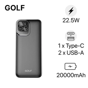 Pin dự phòng Golf 1C2A màn hình số 20000mAh 22.5W P52