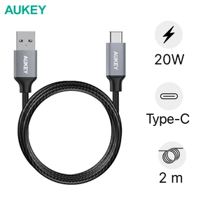 Cáp sạc USB-C 2m Aukey CB-CD3 (JC.253.B)