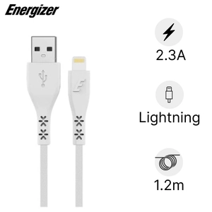 Linh kiện Cáp Lightning Energizer 1.2m - Lifetime Warranty - C41UBLIGWH4 (JC.089.W)