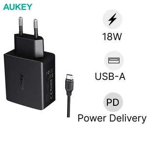 Combo củ sạc Quick Charge 3.0 18W AUKEY PA-T17 kèm cáp Type-C
