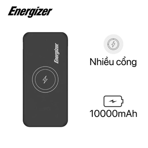 Pin dự phòng Energizer 10.000 mAh tích hợp sạc không dây 5W (QE10007)