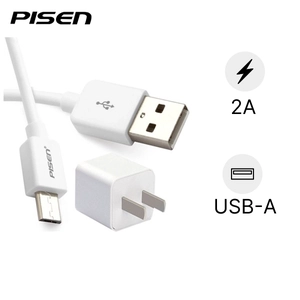 Combo củ sạc Pisen 2A kèm cáp Micro-USB