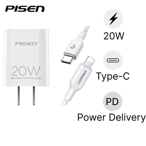 Combo sạc Pisen Quick PD 20W kèm cáp Lightning