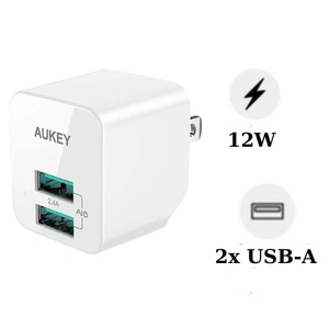 Sạc AUKEY 12W 2 cổng USB AirPower PA-U32