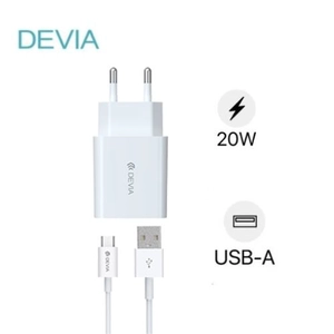 Combo Sạc DEVIA Kèm Cáp MICRO USB V2 Trắng