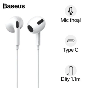 TAI NGHE CÓ DÂY BASEUS ENCOK USB-C C17 - TRẮNG
