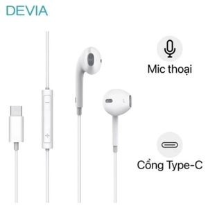 Tai nghe EarPods cổng Type-C Devia InterFace