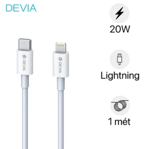 Cáp Devia Smart Series USB-C To Lightning ( 20W 3A ) PD Màu Trắng