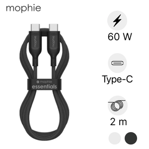 Cáp sạc Mophie Essential Type-C to Type-C 60W 2M