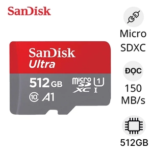 Thẻ nhớ MicroSDXC Sandisk Ultra A1 512GB 150MB/s