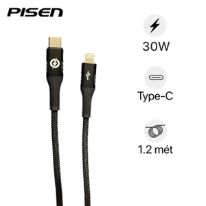 Cáp sạc nhanh tự ngắt Pisen Pro FOX INTELLIGENT C L 30W 1.2M