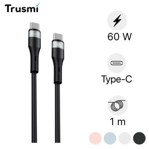 Cáp Trusmi Usb-C to Usb-C Silicone PD 60w dài 1m