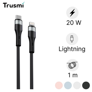 Cáp Trusmi Usb-C to Lightning Silicone PD 20w dài 1m