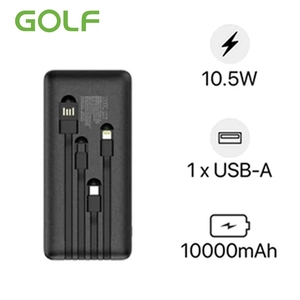 Pin sạc dự phòng Golf 10.000mAh cổng Usb-C kèm cáp L106