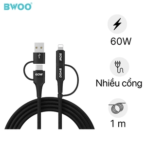 Cáp sạc nhanh BWOO 4 IN 1 X212 dài 1M