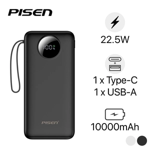 Pin dự phòng Pisen Quick Powerlink Round 22.5W 10.000mAh D099