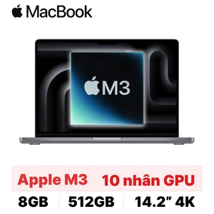 MacBook Pro M3 14 inch 8CPU 10GPU 8GB 512GB 2023 - Cũ đẹp