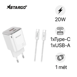 Sạc StarGO Onelink 1C1A 20W kèm cáp C-C CC201