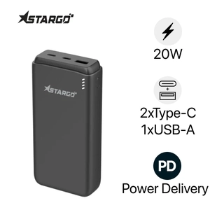 Pin dự phòng StarGO Star X2 Power 2C1A 20000mAh tích hợp cáp Type-C